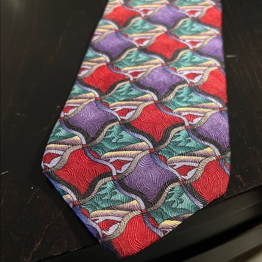 Vintage J. Garcia Multicolor Geometric Tie